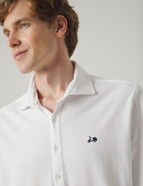 Camisa casual Scotta de algodón manga larga para hombre