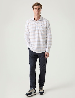 Camisa casual Scotta de algodón manga larga para hombre