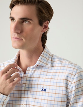 Camisa casual Scotta de algodón manga larga para hombre