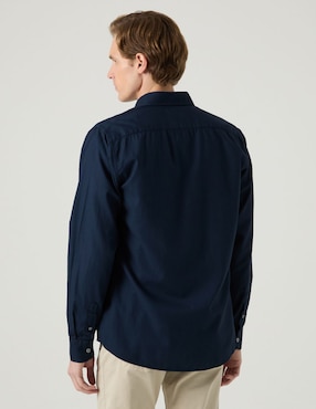 Sobrecamisa casual Scotta de algodón manga larga para hombre