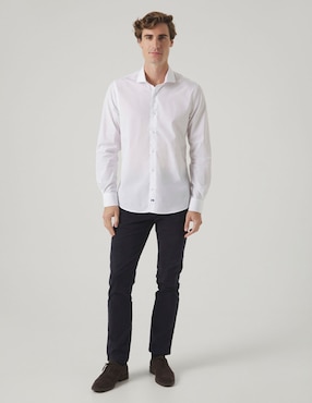 Camisa casual Scotta de algodón manga larga para hombre