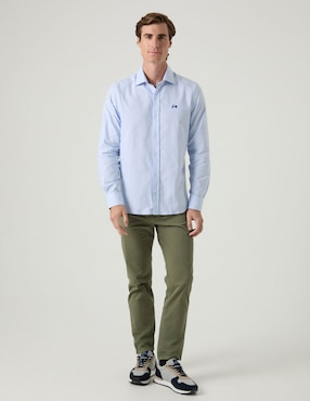 Camisa casual Scotta de algodón manga larga para hombre