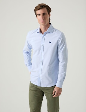 Camisa casual Scotta de algodón manga larga para hombre