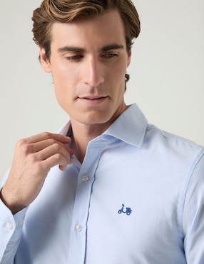 Camisa casual Scotta de algodón manga larga para hombre