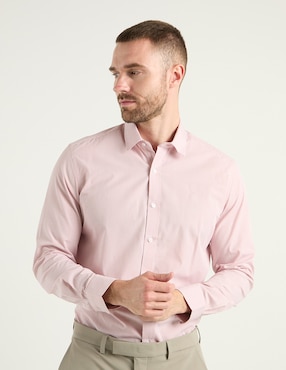 Camisa business casual Kenneth Cole de algodón manga larga para hombre
