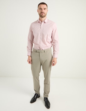 Camisa business casual Kenneth Cole de algodón manga larga para hombre