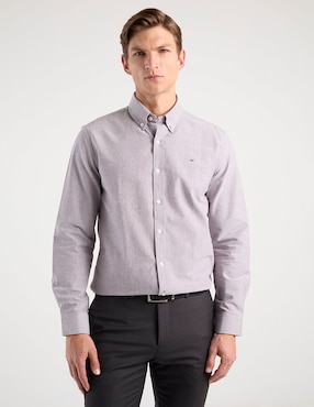 Camisa casual Kenneth Cole de algodón manga larga para hombre