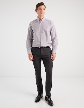 Camisa casual Kenneth Cole de algodón manga larga para hombre
