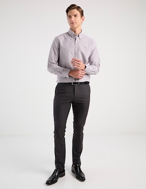 Camisa casual Kenneth Cole de algodón manga larga para hombre