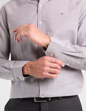 Camisa casual Kenneth Cole de algodón manga larga para hombre