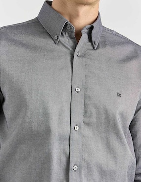 Camisa casual Kenneth Cole manga larga para hombre