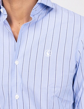 Camisa casual El Ganso de algodón manga larga para hombre
