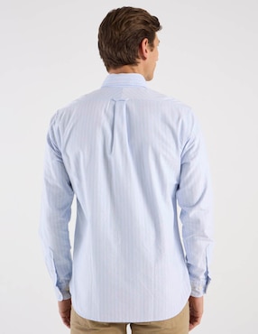 Camisa casual El Ganso de algodón manga larga para hombre