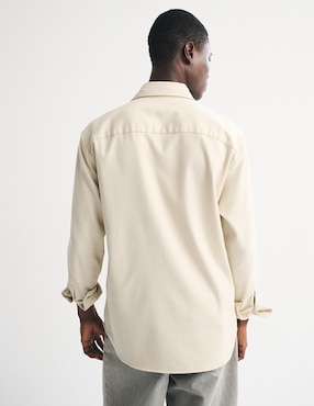 Camisa casual Abercrombie & Fitch de algodón manga larga para hombre