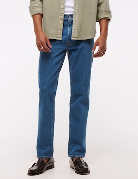 Jeans straight Abercrombie & Fitch lavado medio para hombre
