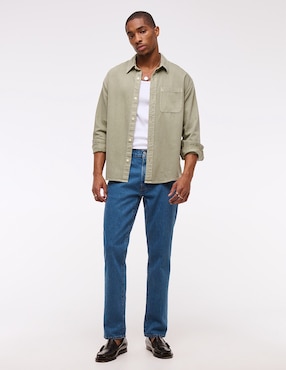 Jeans straight Abercrombie & Fitch lavado medio para hombre