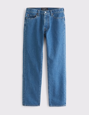 Jeans straight Abercrombie & Fitch lavado medio para hombre