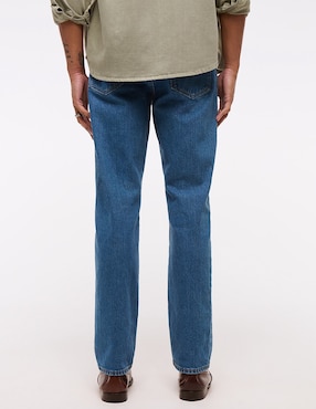 Jeans straight Abercrombie & Fitch lavado medio para hombre