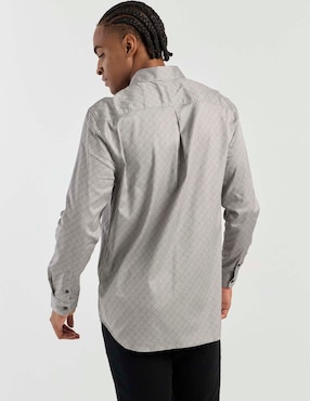 Camisa casual Guess de algodón manga larga para hombre