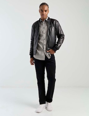 Camisa casual Guess de algodón manga larga para hombre