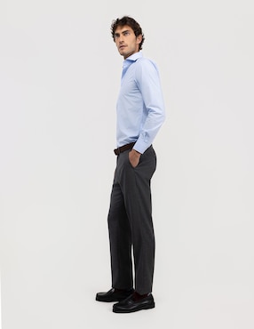Camisa casual El Ganso de algodón manga larga para hombre