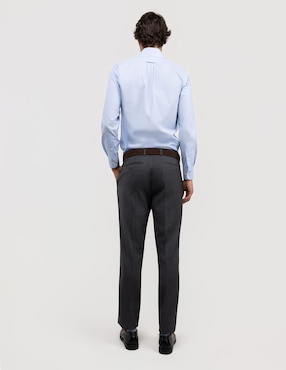 Camisa casual El Ganso de algodón manga larga para hombre