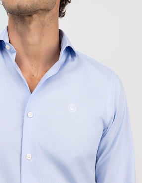 Camisa casual El Ganso de algodón manga larga para hombre
