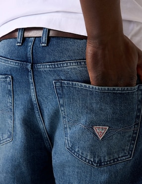 Jeans straight Guess M6RA0PD6430-OLYM deslavado para hombre