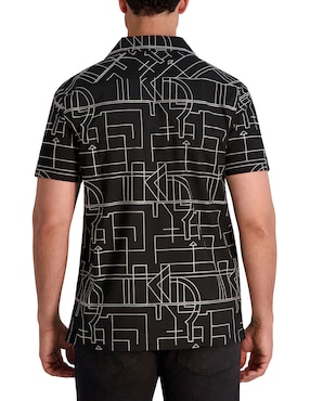 Camisa casual Karl Lagerfeld Paris de algodón manga corta para hombre