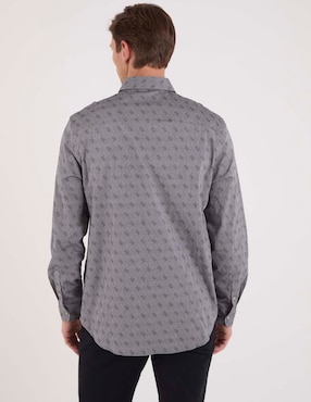 Camisa casual Guess de algodón manga larga para hombre