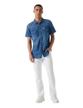 Camisa casual Guess de algodón manga corta para hombre