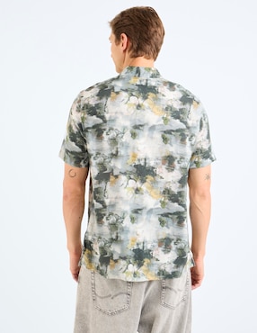 Camisa casual Guess de algodón manga corta para hombre