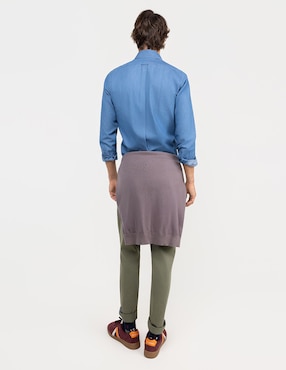 Camisa casual El Ganso algodón manga larga para hombre