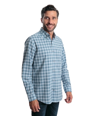 Camisa casual Kenneth Cole de algodón manga larga para hombre