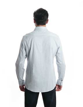 Camisa casual kenneth cole de algodón manga larga para hombre
