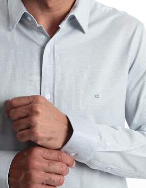Camisa casual kenneth cole de algodón manga larga para hombre