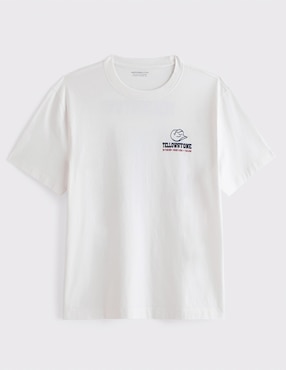Playera Abercrombie & Fitch cuello redondo para hombre