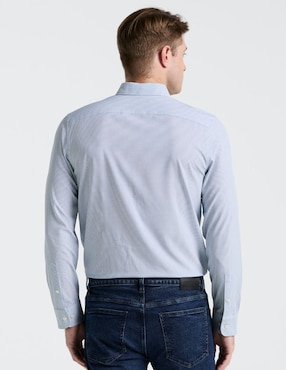 Camisa casual Perry Ellis manga larga para hombre