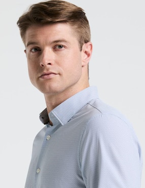 Camisa casual Perry Ellis manga larga para hombre