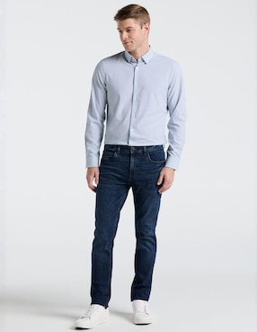 Camisa casual Perry Ellis manga larga para hombre