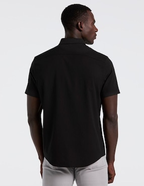 Camisa casual Perry Ellis de algodón manga corta para hombre