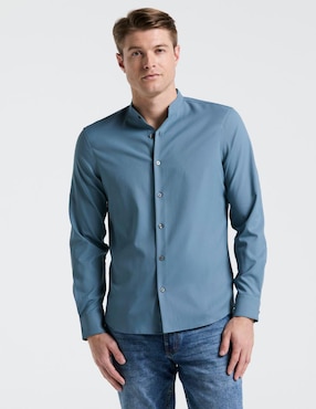 Camisa casual Perry Ellis manga larga para hombre