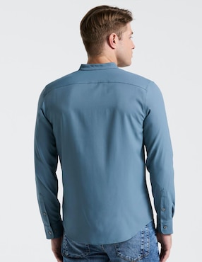 Camisa casual Perry Ellis manga larga para hombre