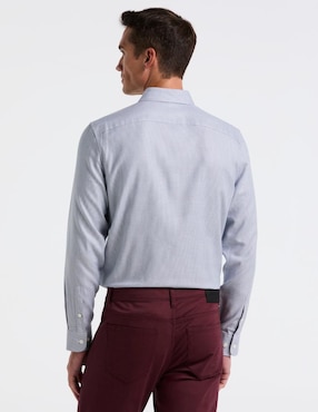 Camisa casual Perry Ellis de algodón manga larga para hombre