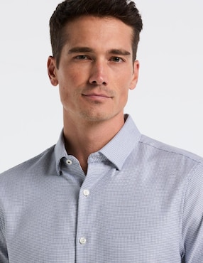 Camisa casual Perry Ellis de algodón manga larga para hombre