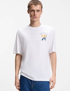Playera Hugo Blue cuello redondo para hombre