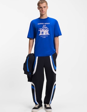 Playera Hugo Blue cuello redondo para hombre