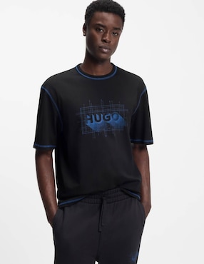 Playera Hugo Blue cuello redondo para hombre