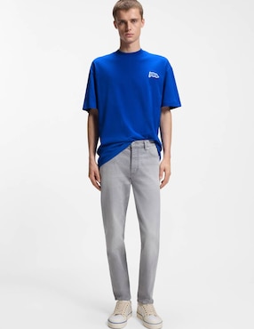 Playera Hugo Blue cuello redondo para hombre