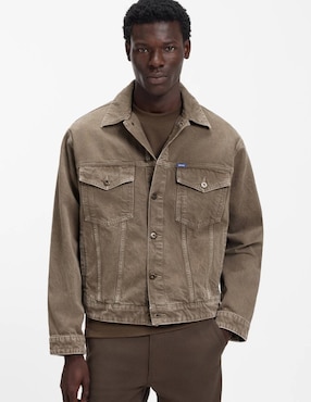 Chamarra Denim Hugo Blue de algodón para hombre